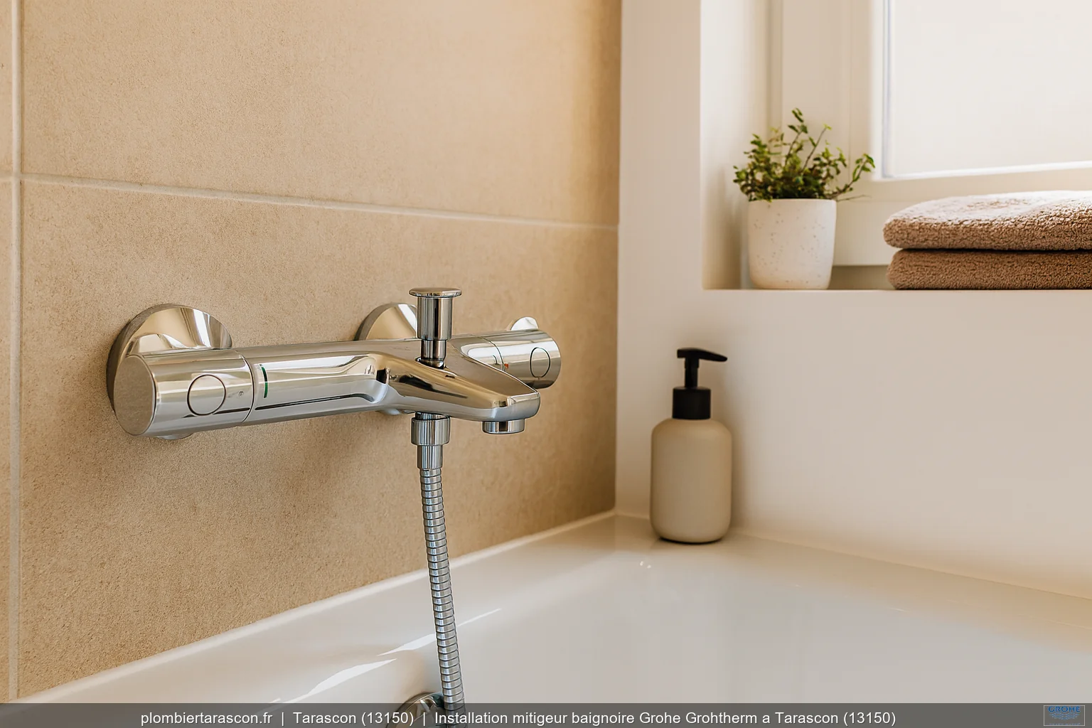 Installation mitigeur baignoire Grohe Grohtherm a Tarascon (13150)