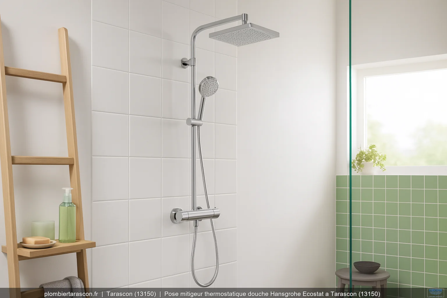 Pose mitigeur thermostatique douche Hansgrohe Ecostat a Tarascon (13150)