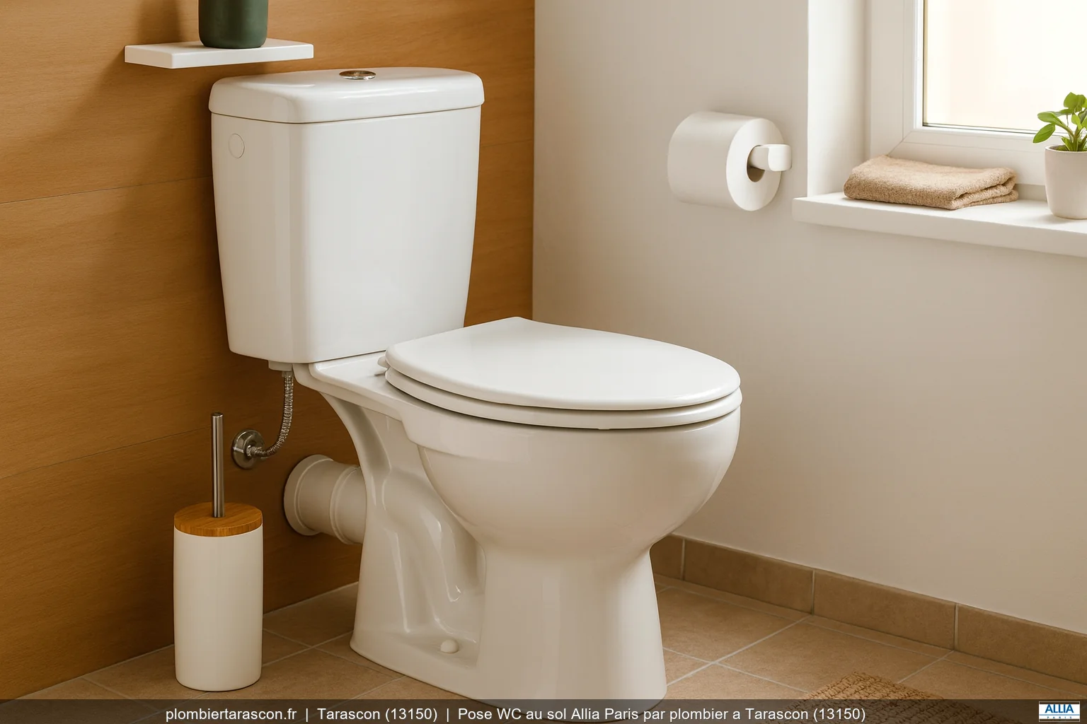 Pose WC au sol Allia Paris par plombier a Tarascon (13150)